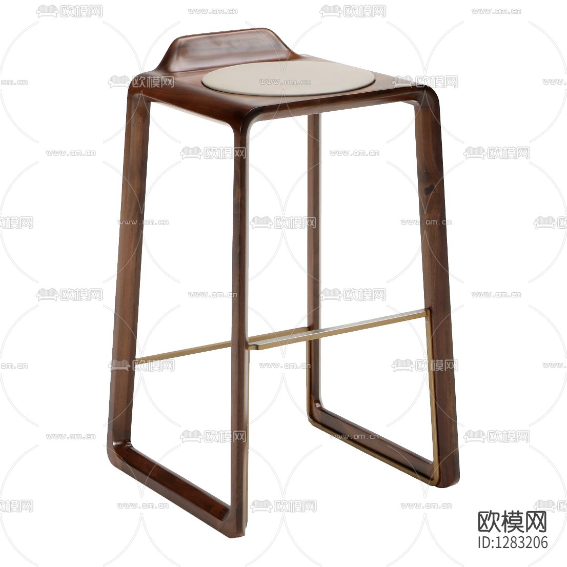 北欧简约实木金属吧椅