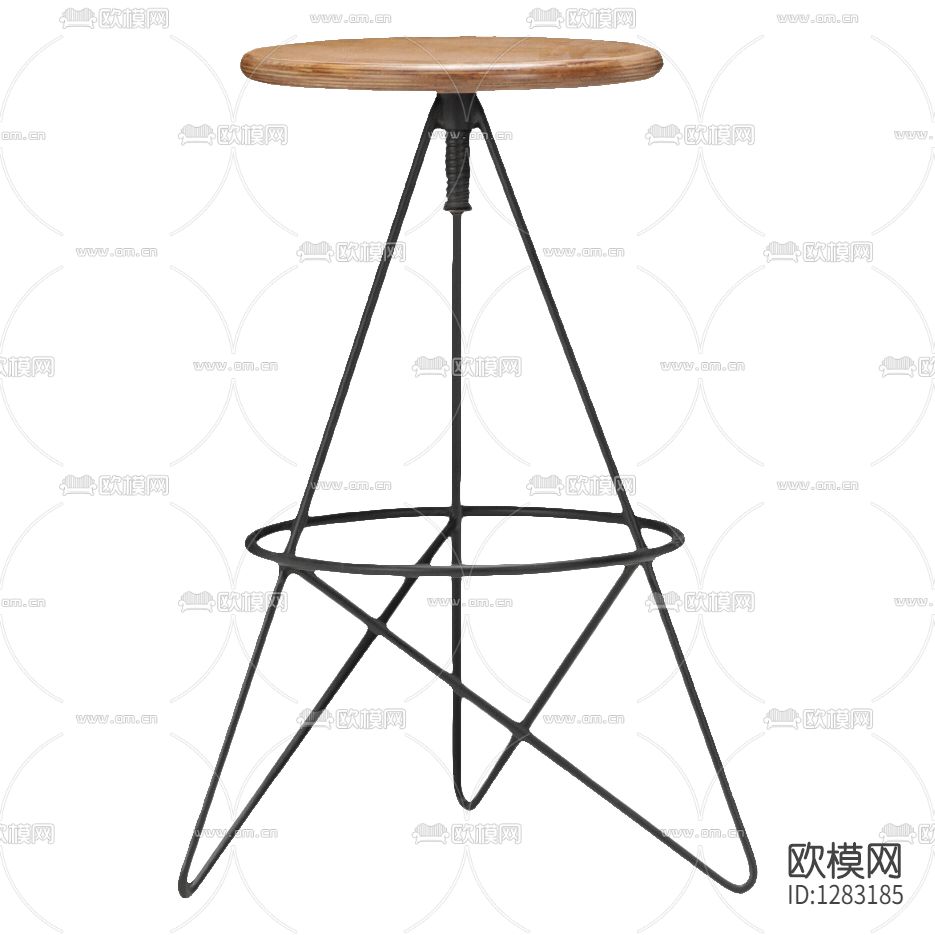 北欧简约实木金属吧椅