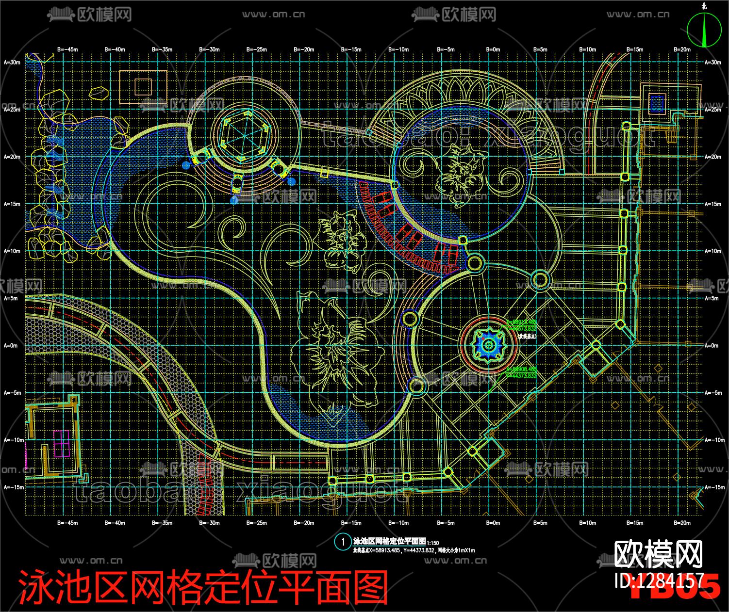 某住宅小区泳池cad施工图下载（渲染图5）