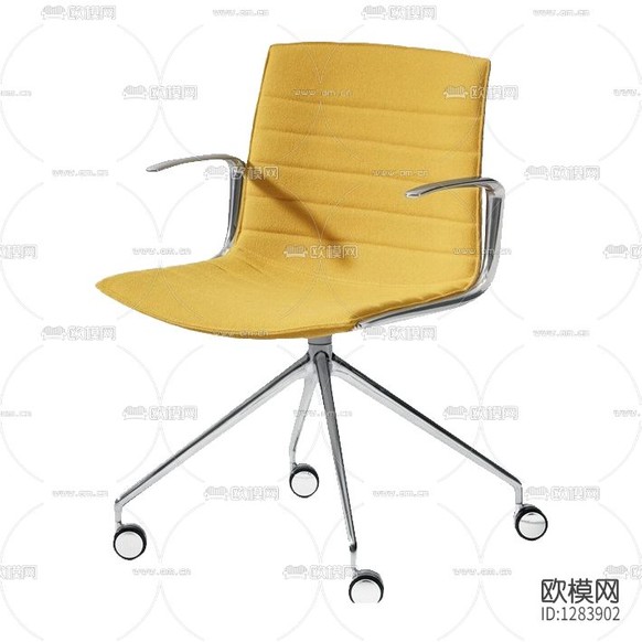 现代简约皮革金属办公椅下载