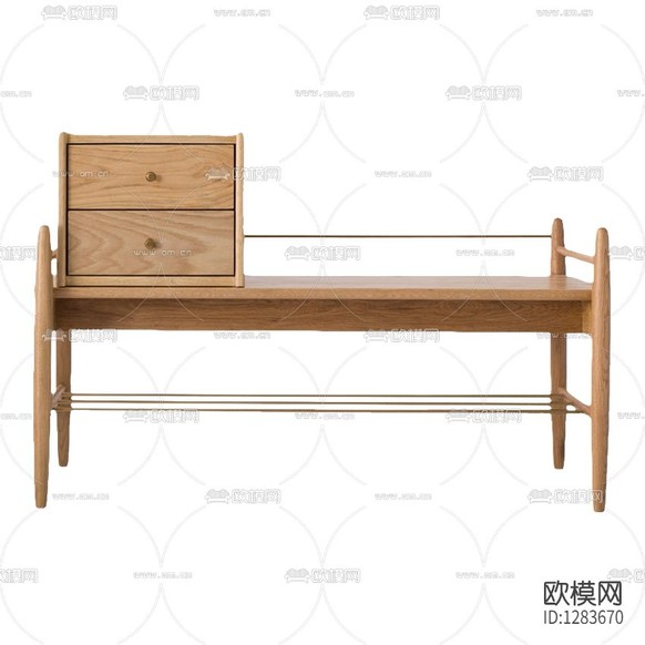 北欧简约实木长椅下载