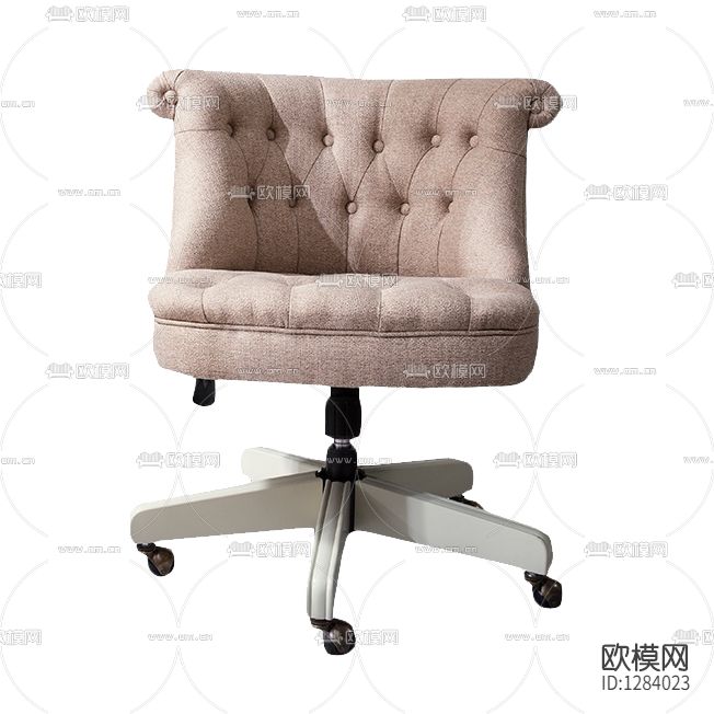 简欧布艺皮革金属办公椅
