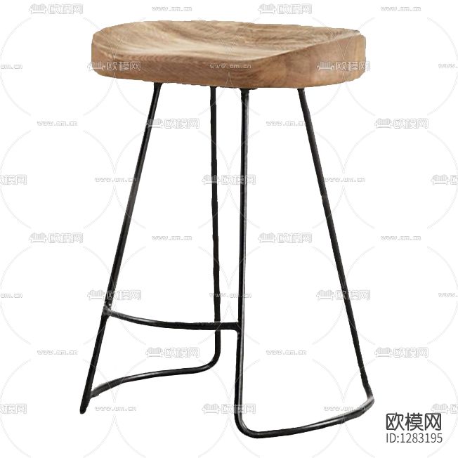 北欧简约实木吧椅下载