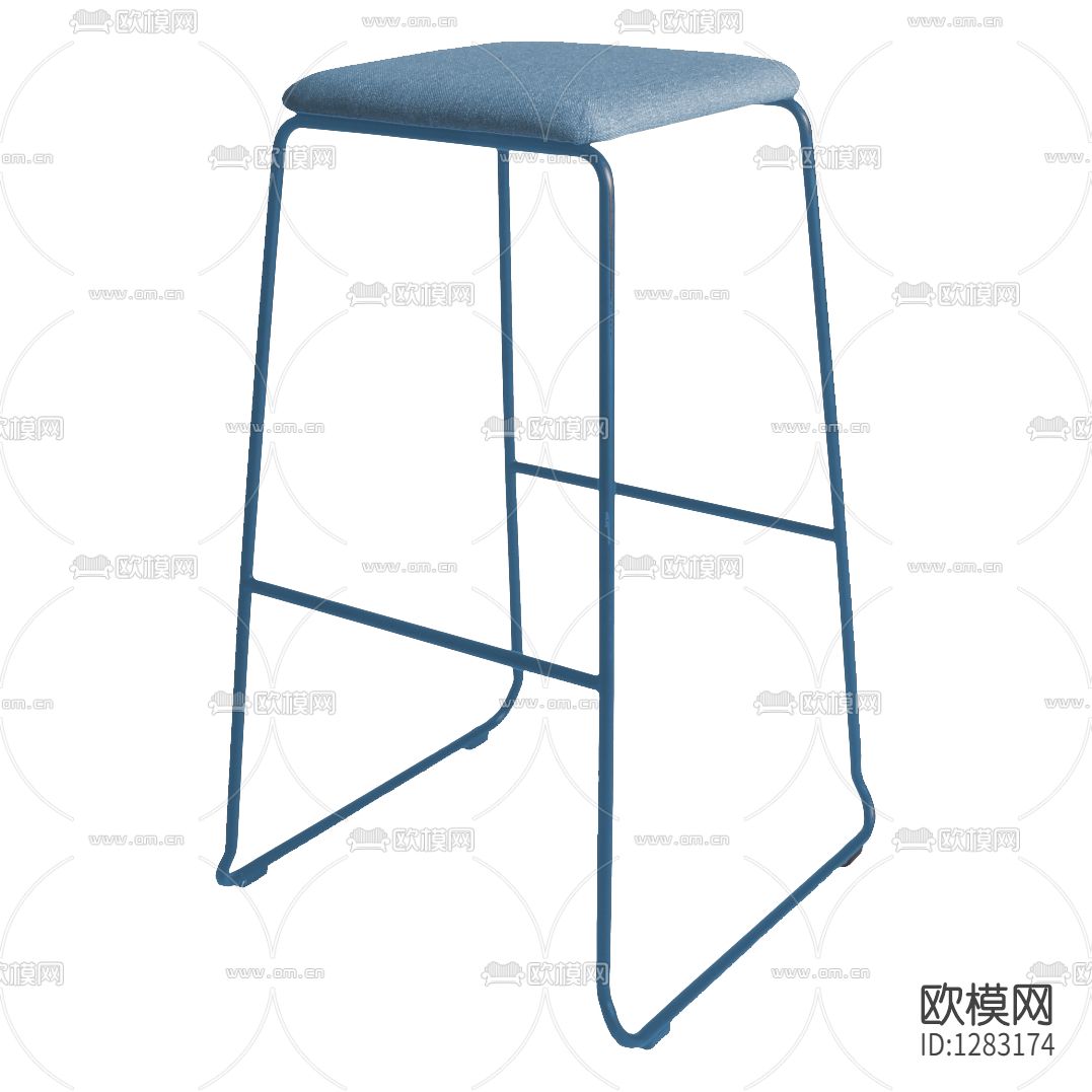 北欧简约布艺铁艺吧椅