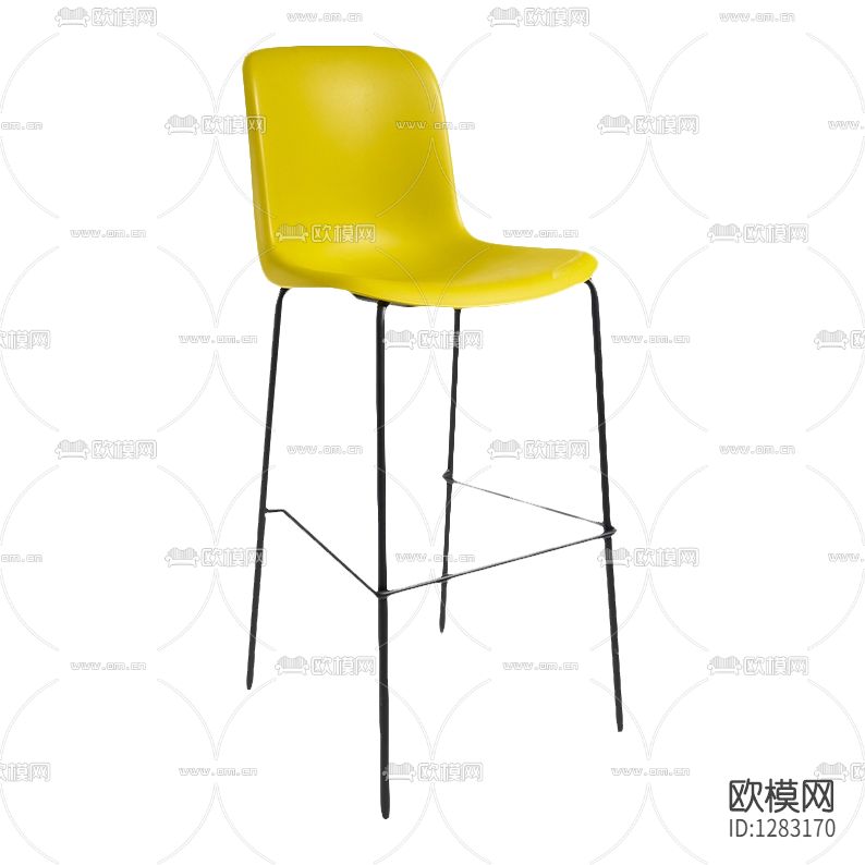 现代简约塑料铁艺吧椅