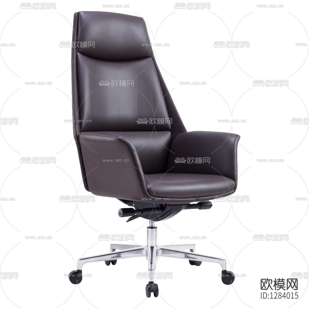 现代简约皮革金属旋转办公椅