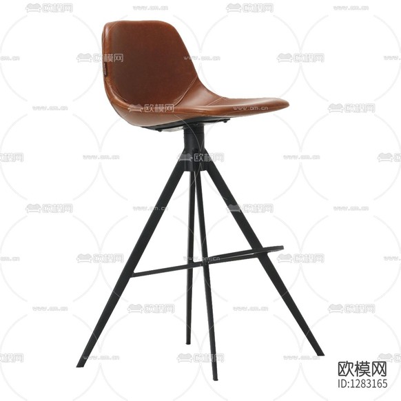 现代简约金属皮革吧椅下载