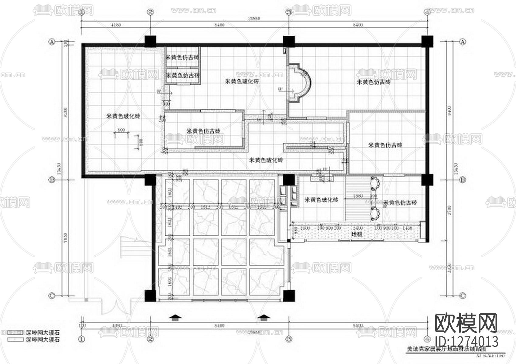 美迪克家具展厅cad施工图