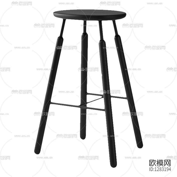 现代简约实木创意吧椅下载