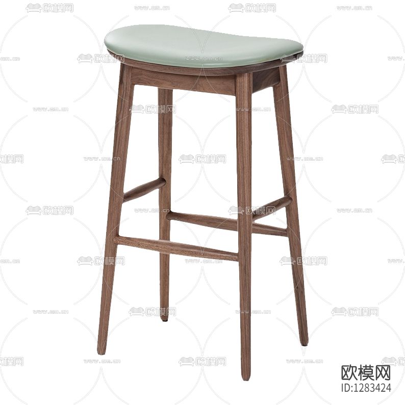 北欧简约实木布艺吧椅