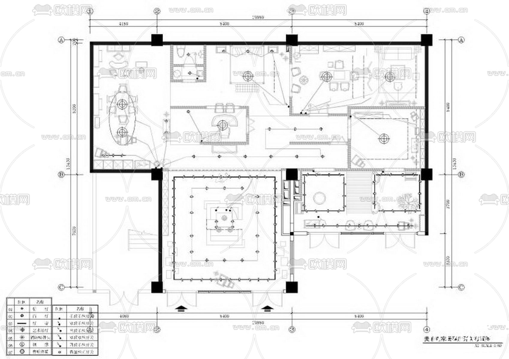 美迪克家具展厅cad施工图