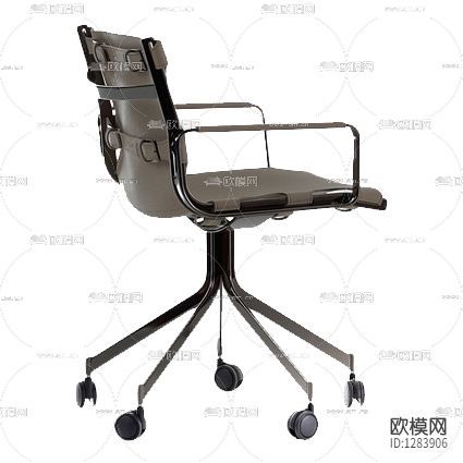 现代简约皮革金属旋转办公椅下载