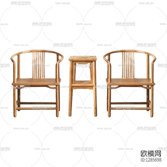 新中式简约实木休闲椅下载