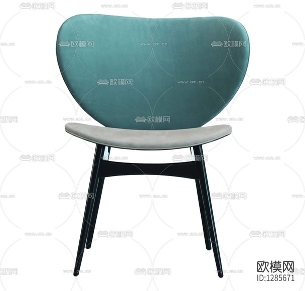 现代简约布艺实木休闲椅下载