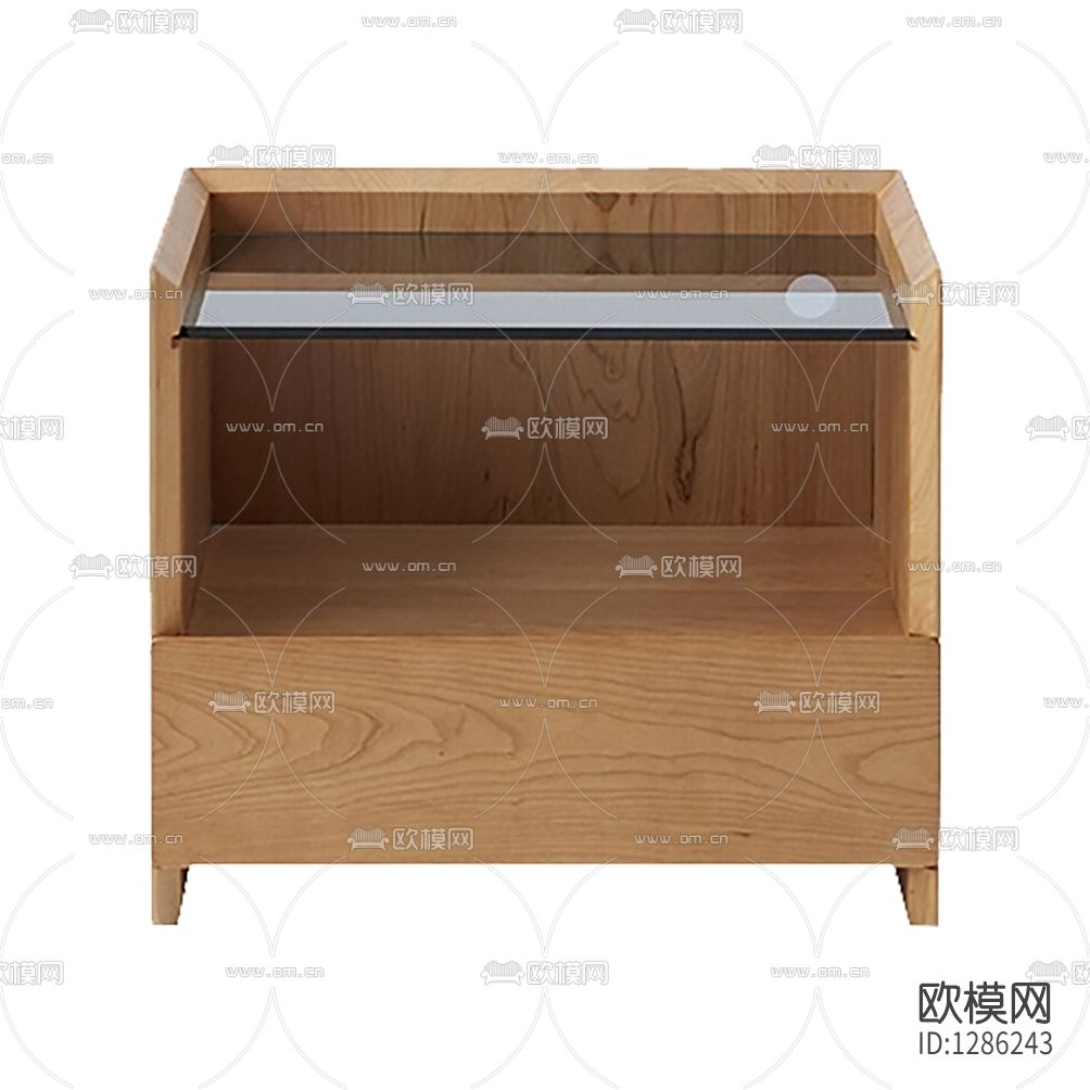 北欧简约实木床头柜下载