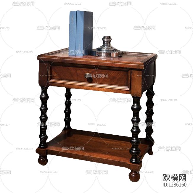 美式乡村实木床头柜下载