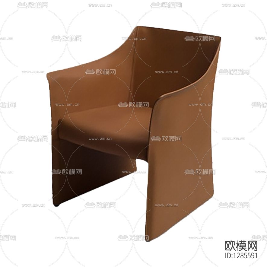 现代极简皮革休闲椅