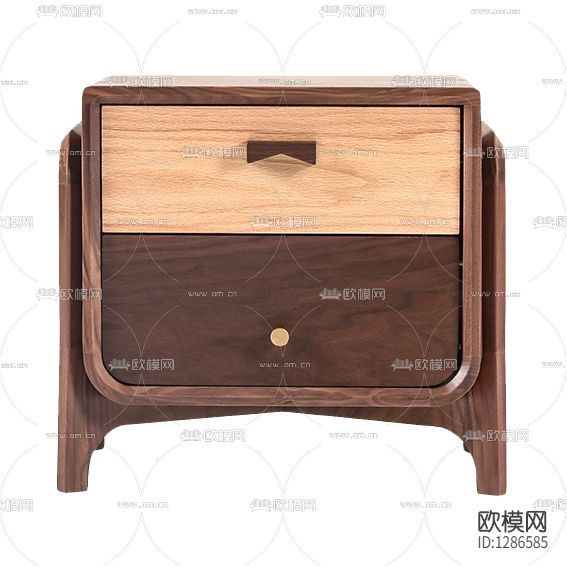 北欧简约实木儿童床头柜下载