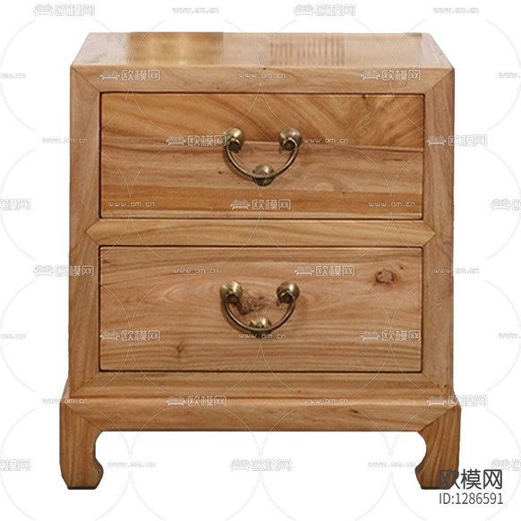 中式簡(jiǎn)約原木床頭柜下載