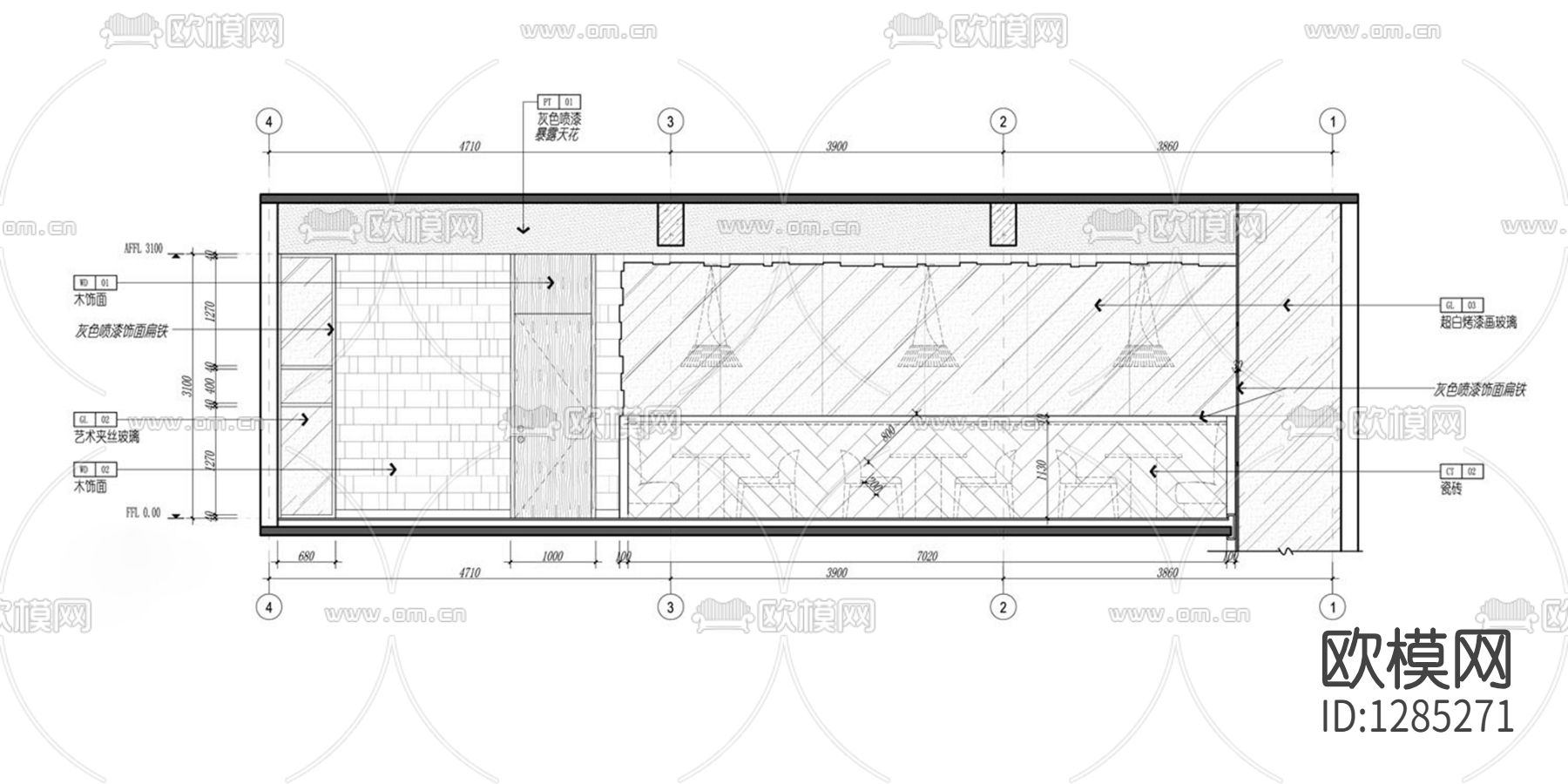 涮羊馆cad施工图下载（渲染图5）