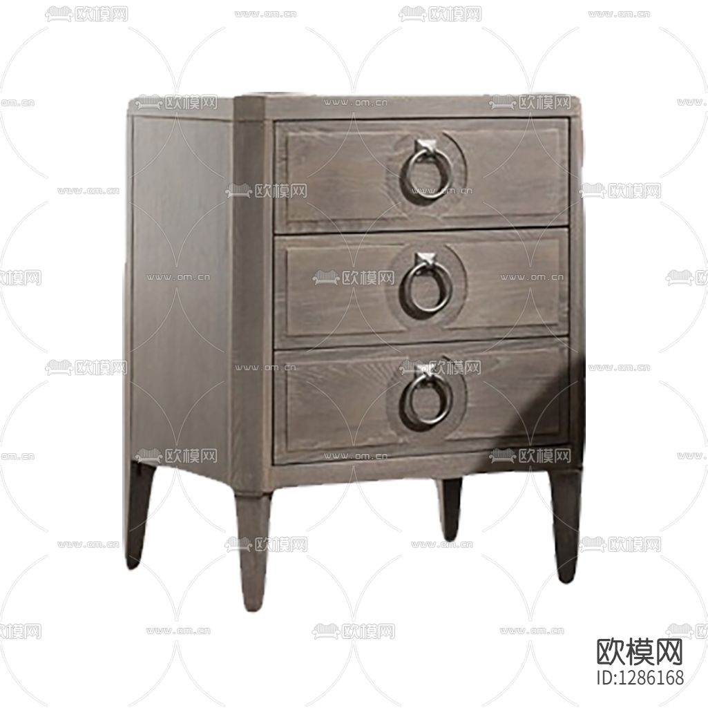 美式简约实木床头柜下载