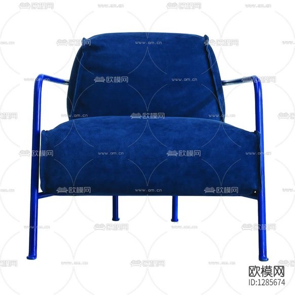 现代简约金属布艺休闲椅下载