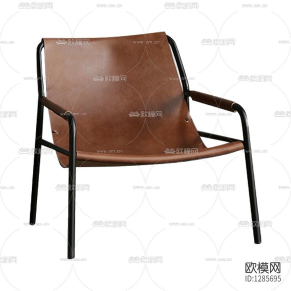 北欧简约皮革金属休闲椅下载