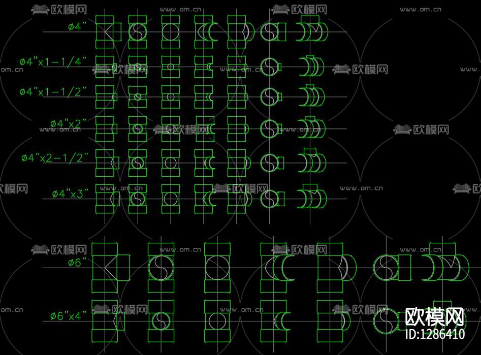 PVC管材cad图库下载（渲染图6）