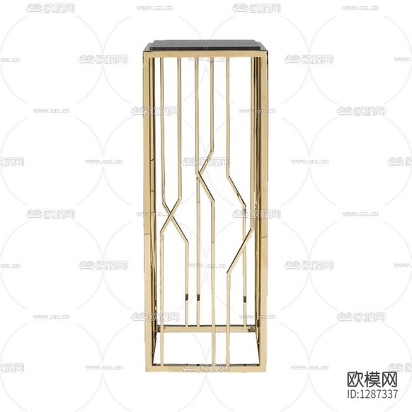 現(xiàn)代輕奢金屬大理石花幾下載
