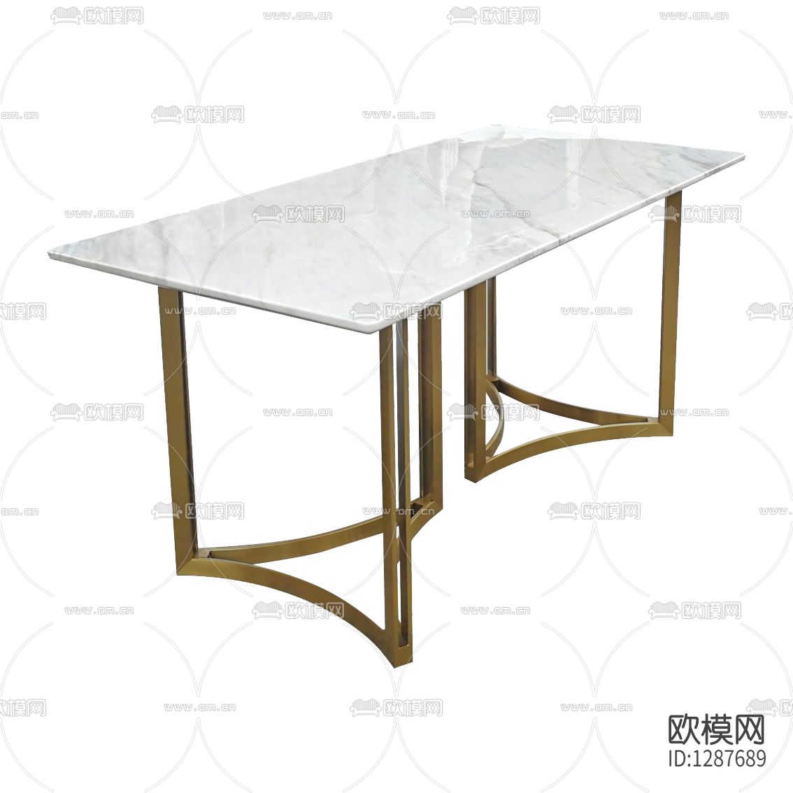 现代轻奢金属大理石餐桌下载