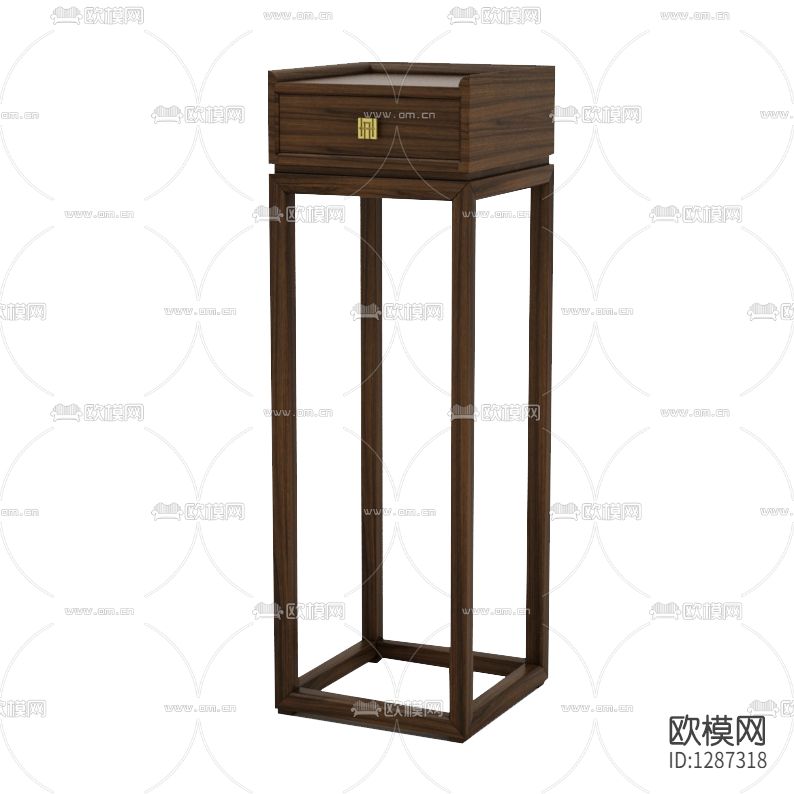 新中式简约实木花几