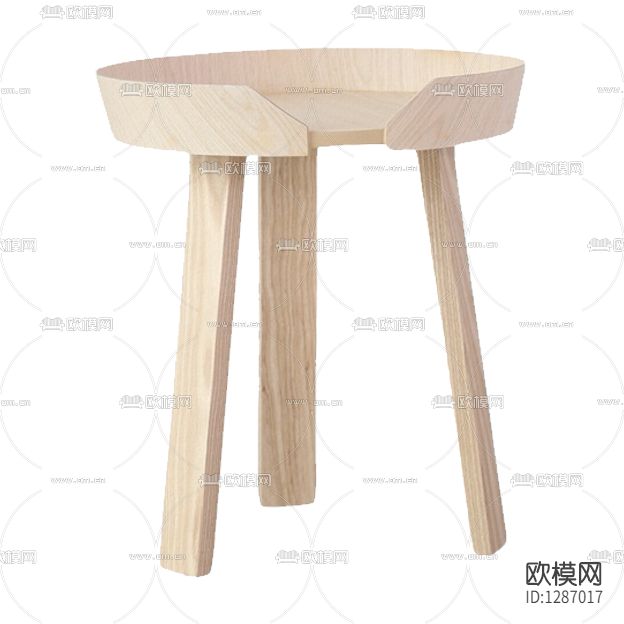 北欧简约原木边几下载