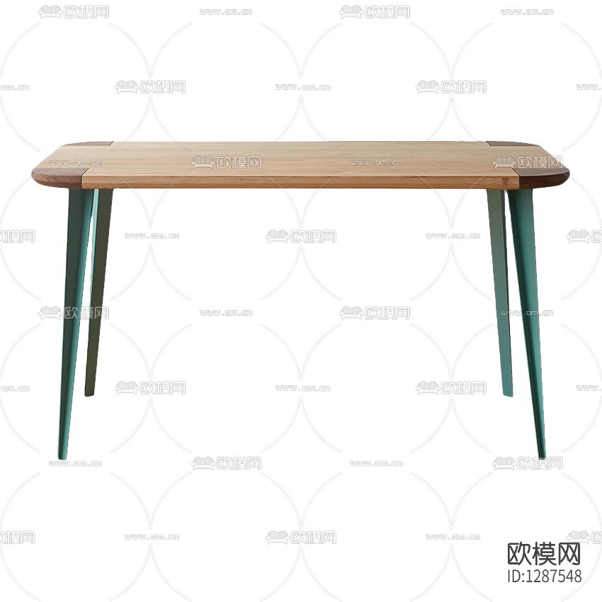 北欧简约铁艺原木餐桌