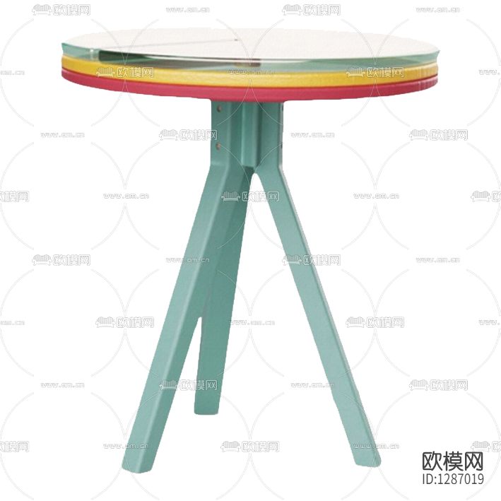 北欧简约彩色实木边几下载