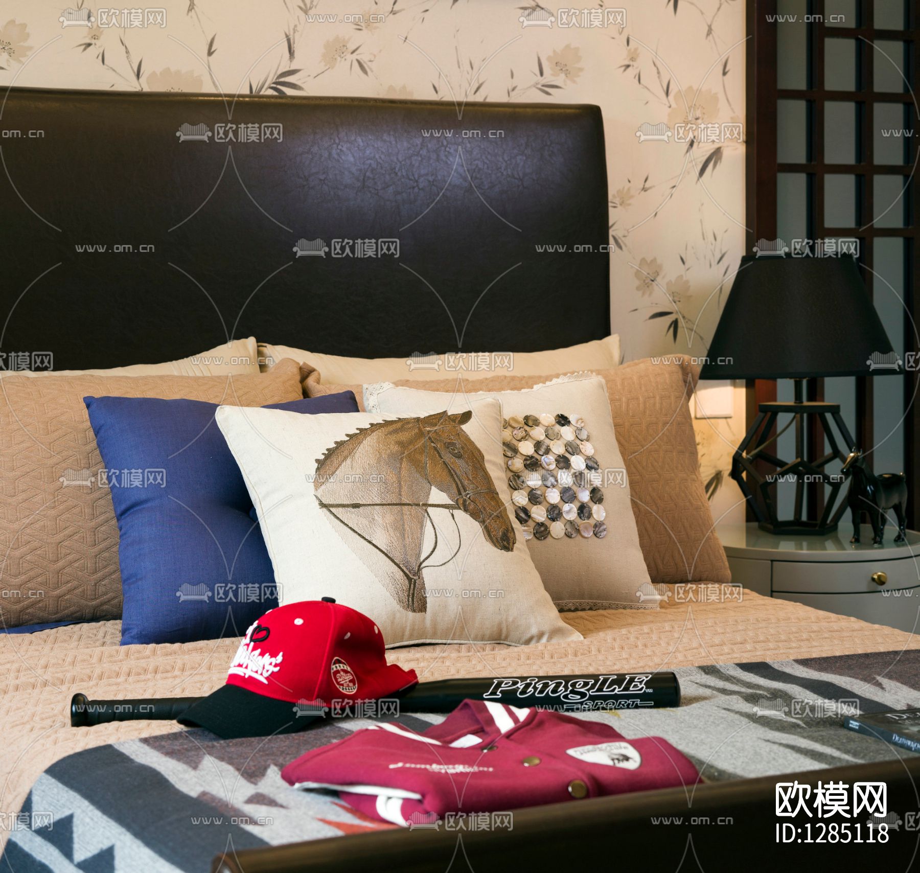 中式家居别墅样板间cad施工图下载（渲染图4）