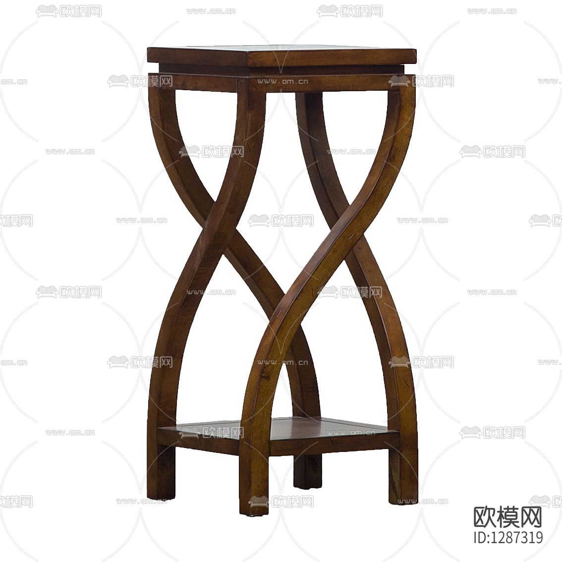 新中式简约实木花几下载