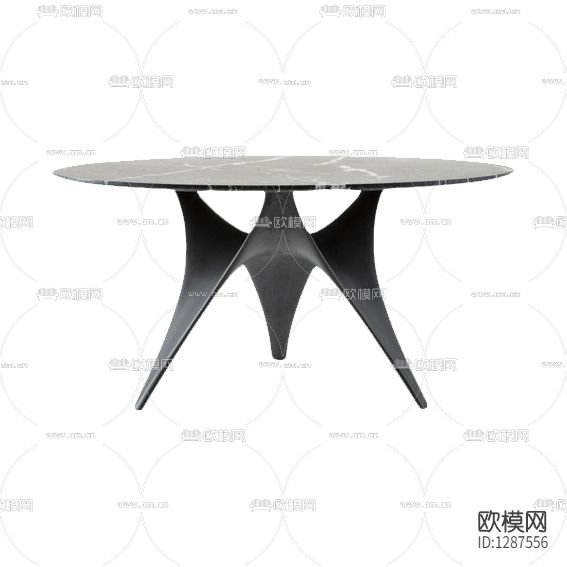 现代极简创意大理石餐桌下载