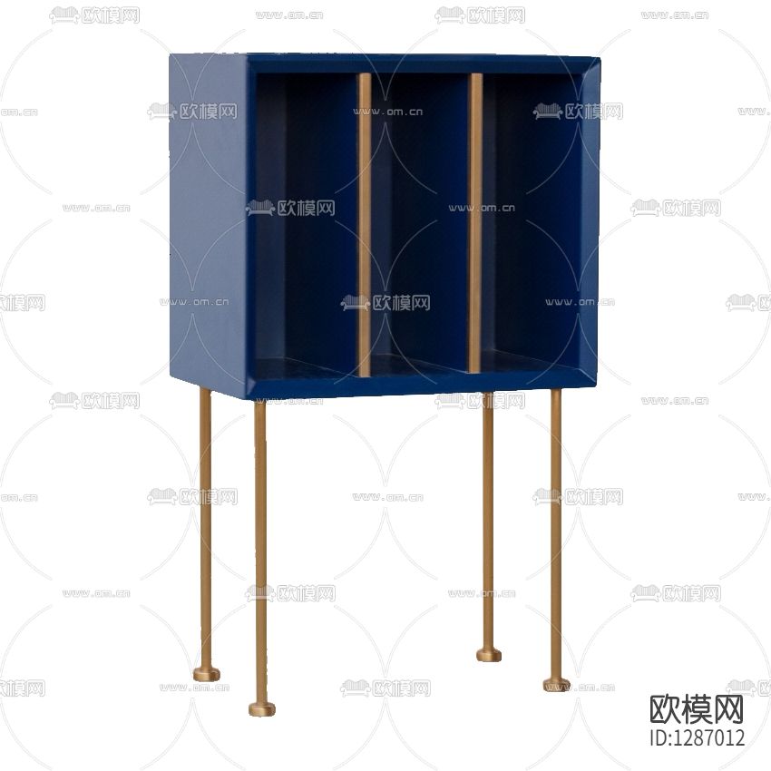 现代极简实木金属边几下载