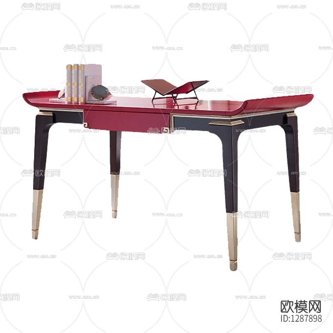 新中式简约实木书桌下载