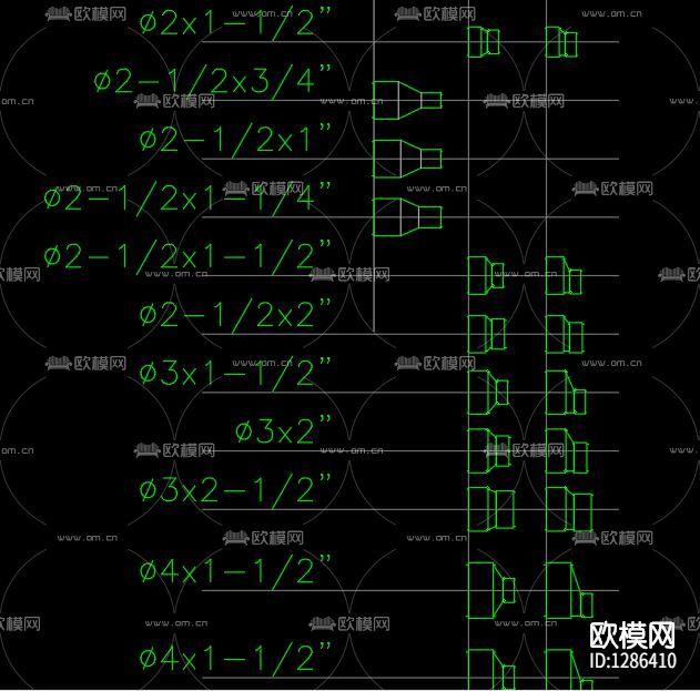 PVC管材cad图库下载（渲染图9）