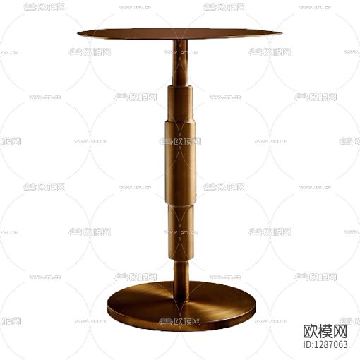 美式简约拉丝青古铜边几下载