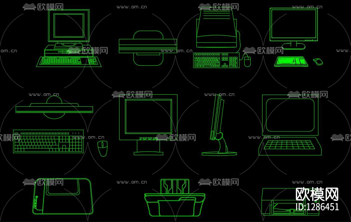 电脑cad图库下载（渲染图1）