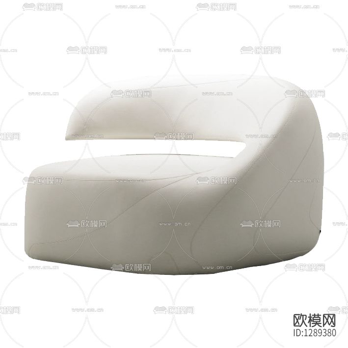 现代极简创意布艺单人沙发下载