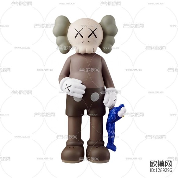 现代KAWS树脂摆件下载