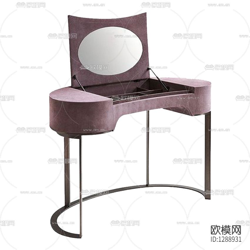 北欧轻奢布艺金属梳妆台
