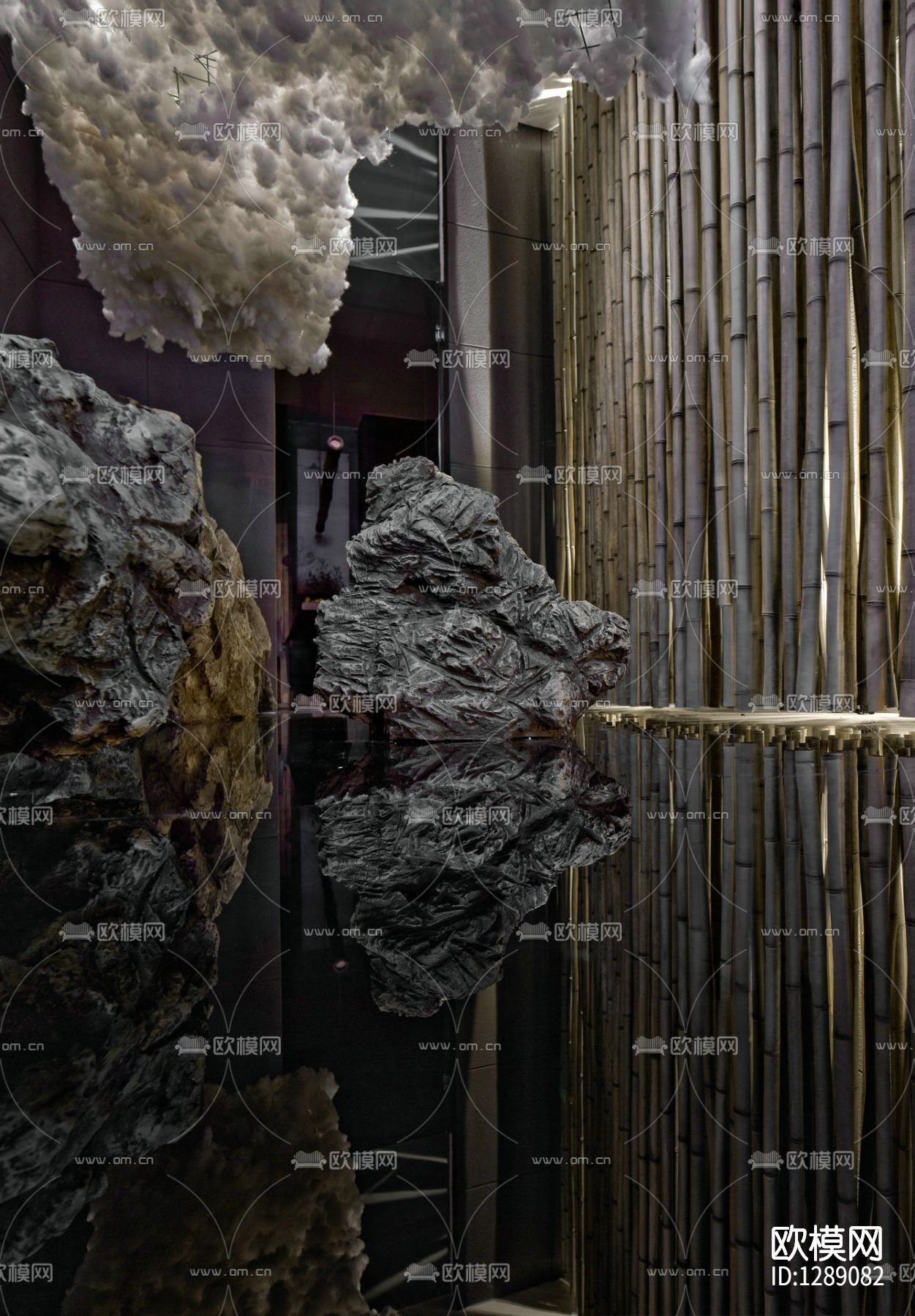 叙品设计水云间茶会所cad施工图下载（渲染图7）