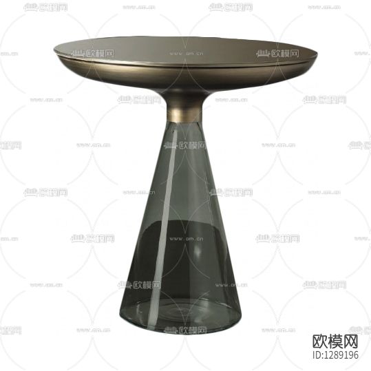 现代轻奢金属玻璃边几下载