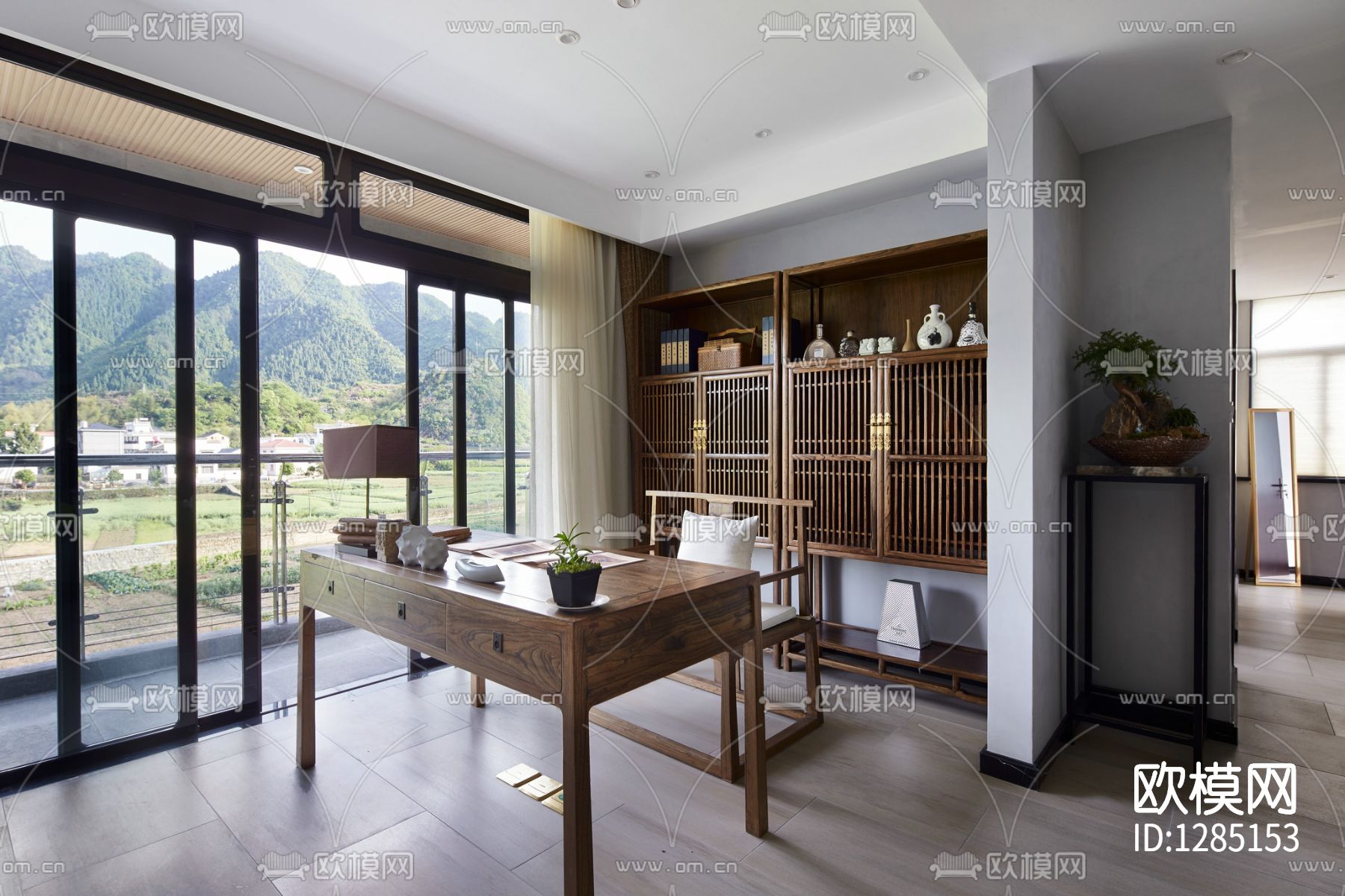 新中式简约家居样板间cad施工图