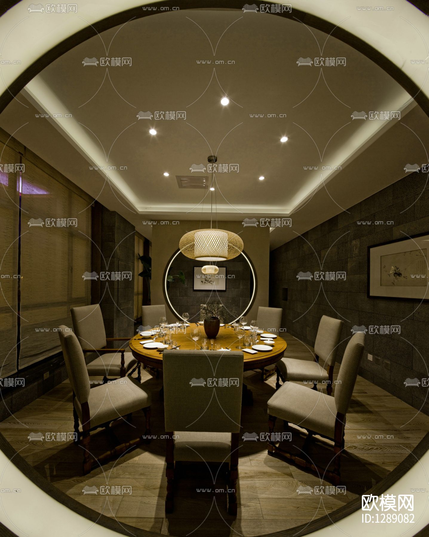 叙品设计水云间茶会所cad施工图下载（渲染图9）