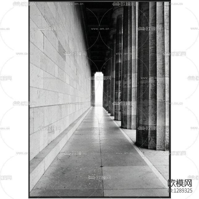 现代简约走廊摄影装饰画下载